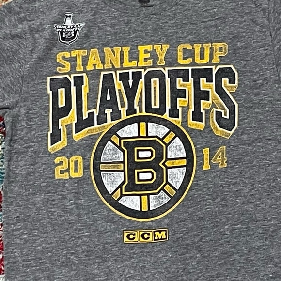 Stanley Cup Playoffs 2014 NFL Hockey Boston Bruins SOFT Graphic Tee Tshirt - Picture 2 of 9